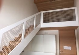 Stair Rail Safety Nets