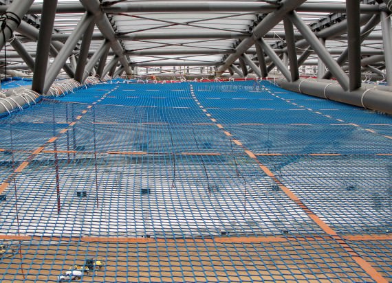 Safety Net Installation with Tension Belts