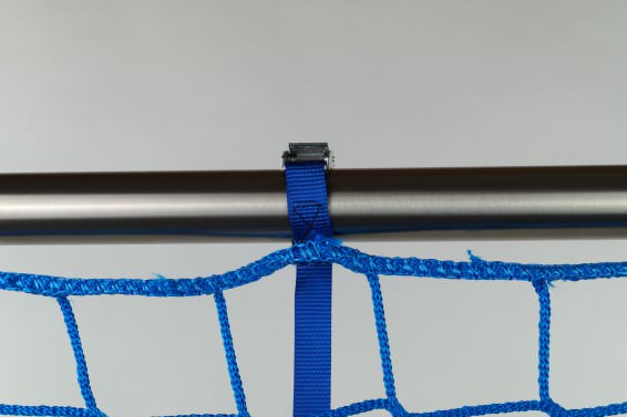 Guardrail Nets With Quick-Release Strap Fasteners
